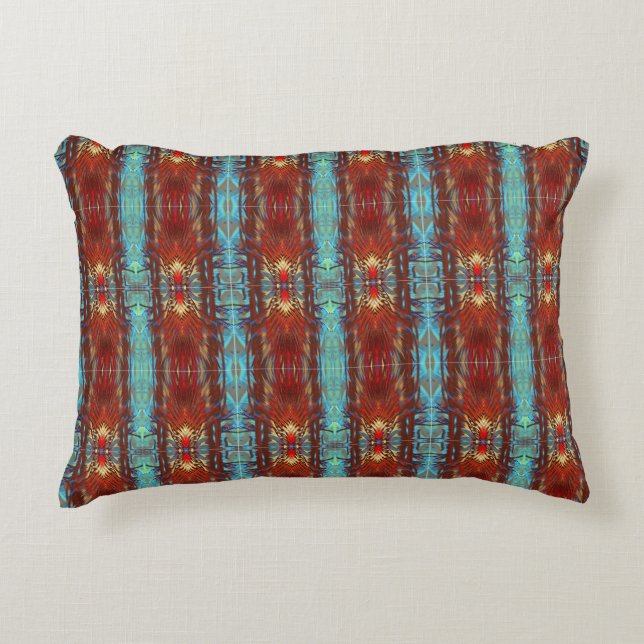 Native Père Noël Fe Pow wow Turquoise Coussin (Devant)