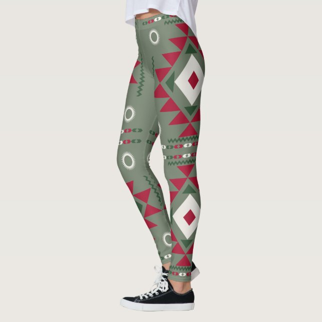 Native Santa Pattern Leggings (Links)