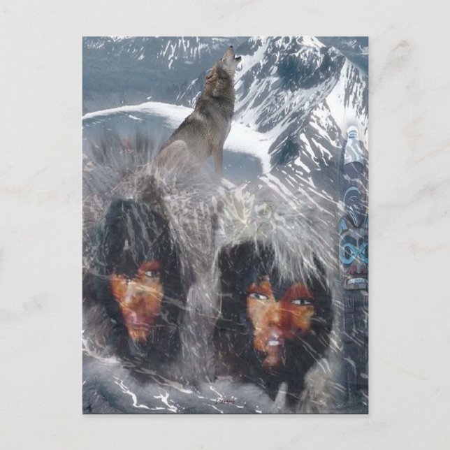 Native Spirit in Alaska Postkarte (Vorderseite)