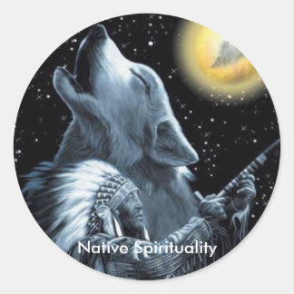 Native Spiritualität Runder Aufkleber