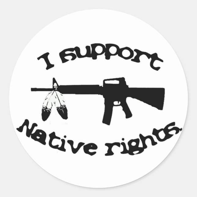 Native Support-Decal Runder Aufkleber (Vorderseite)