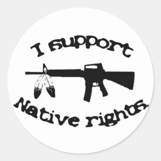 Native Support-Decal Runder Aufkleber
