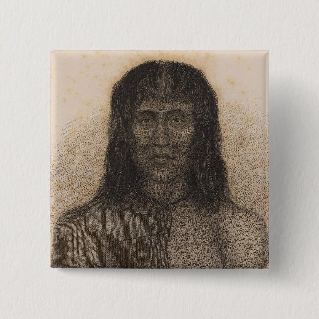 Native, Terra del Fuego, Argentinien und Chile Button (Vorderseite)