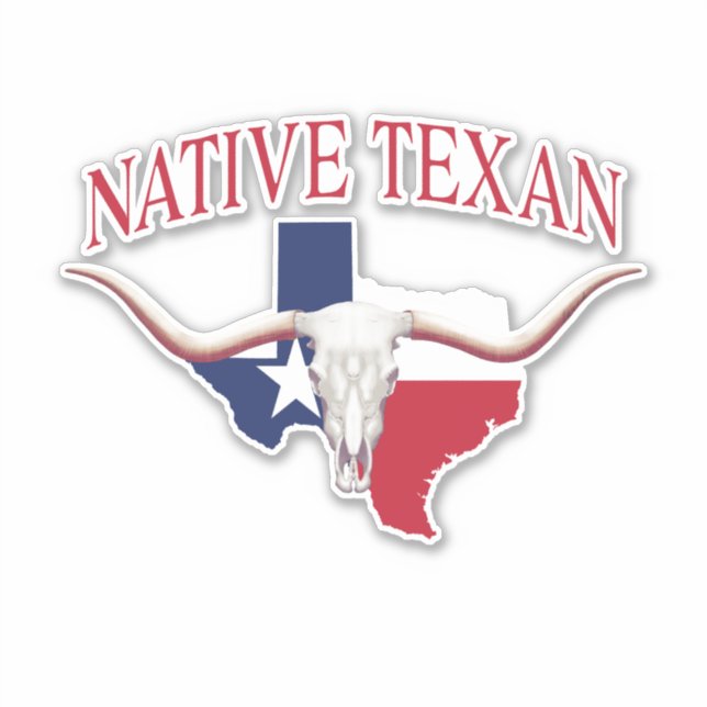 Native Texan Aufkleber (Vorderseite)
