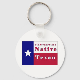 Native Texan Flag der 5. Generation Schlüsselanhänger