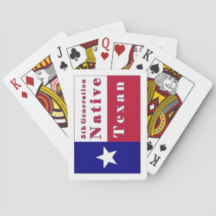 Native Texan Flag der 5. Generation Spielkarten