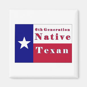 Native Texan Flag der 6. Generation Magnet
