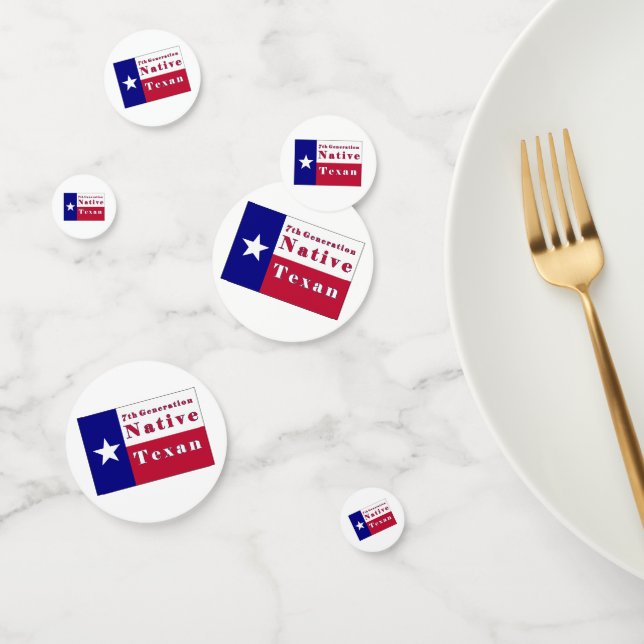 Native Texan Flag der 7. Generation Konfetti (Gruppe)