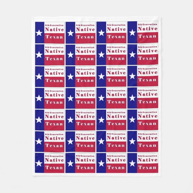 Native Texan Flag der achten Generation Fleecedecke (Vorderseite)