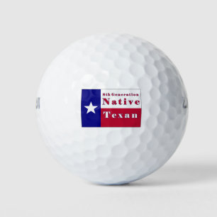 Native Texan Flag der achten Generation Golfball