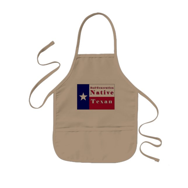 Native Texan Flag der zweiten Generation Kinderschürze (Vorne)