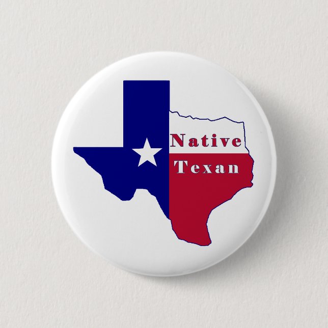 Native Texan Flag Map Button (Vorderseite)