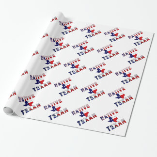 Native Texan Flag Map Geschenkpapier