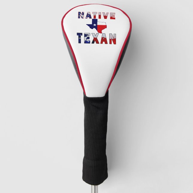 Native Texan Flag Map Golf Headcover (Vorderseite)