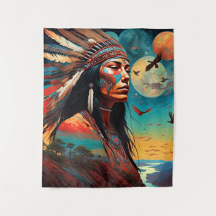 Native Tribal Art Wandteppich