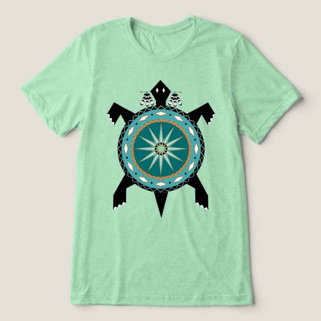 Native Turtle Tri-Blend Shirt (Design Vorderseite)