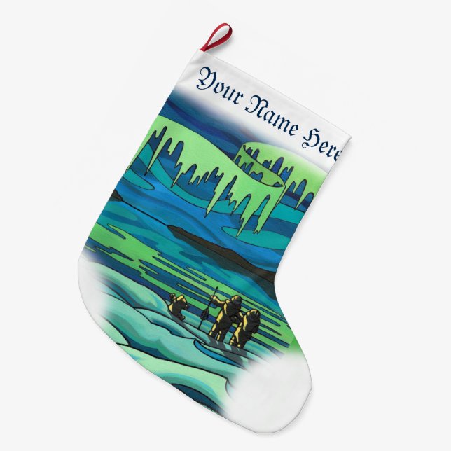 Native Weihnachts-Strumpf Personalisierte Strumpf Großer Weihnachtsstrumpf (Vorderansicht (hängend))