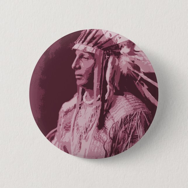 Nativer Amerikanische Ureinwohner Button (Vorderseite)