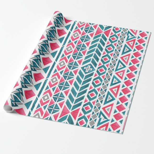 Natives amerikanisches Weihnachtswackelpapier Geschenkpapier (Ungerollt)