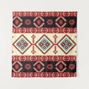 Natives Gewebe. Geometrisches Design Kilim. Ethnis Wandteppich