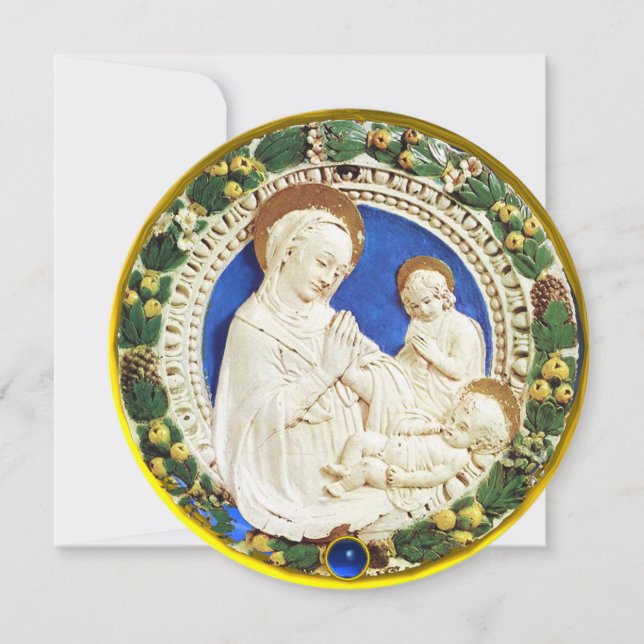 NATIVITÄT, JUNGFRAU UND KINDERBLUMENKULTUR Weihnac Einladung (Vorderseite)