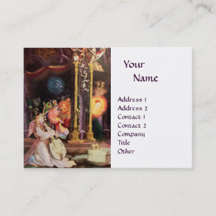 NATIVITÄT MIT ANGELN _ MAGIC OF CHRISTMAS MONOGRAM VISITENKARTE