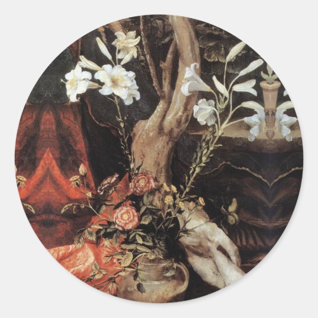 NATIVITÄT MIT WEISSEN LÄCHEN - MAGIC OF CHRISTMAS RUNDER AUFKLEBER (Vorderseite)