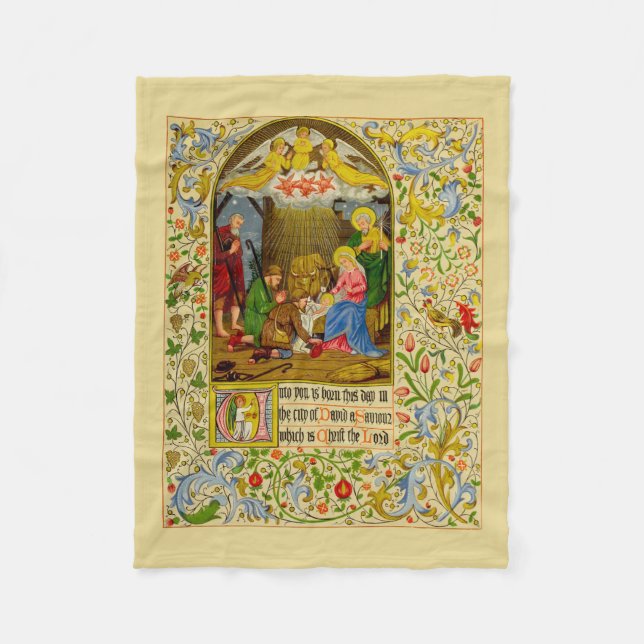 Nativität| Sie sind heute geboren Fleecedecke (Vorderseite)