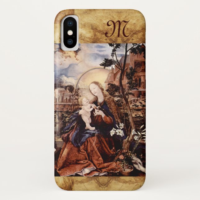 NATIVITÄT, WEISSE LÄCHEN, MAGIC CHRISTMAS Monogram Case-Mate iPhone Hülle (Rückseite)