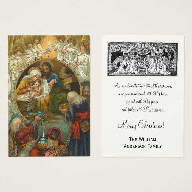 Nativité de Noël Jésus Marie Joseph Salutation Sai (Devant & derrière)
