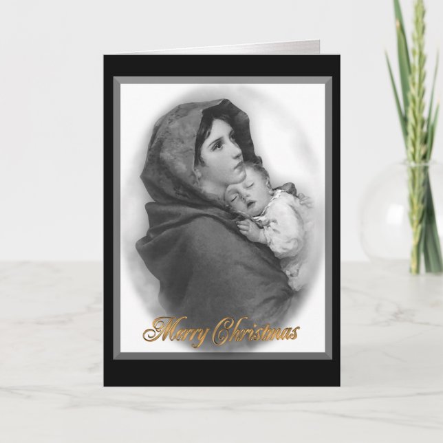 Nativité de Noël la carte religieuse de Modonna (Devant)