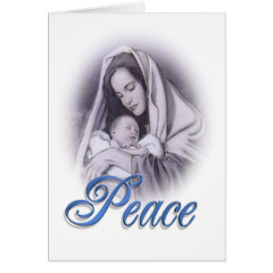 Nativité de Noël Madonna et Carte Enfant