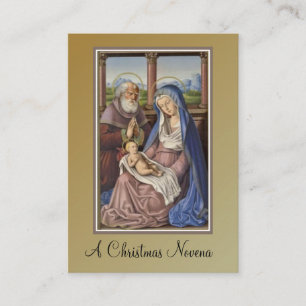 Nativité de Noël Novena Jesus Mary Carte Sainte