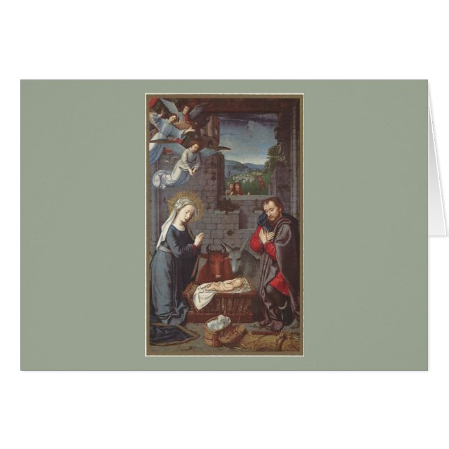 Nativité de Noël Vintage (Devant horizontal)