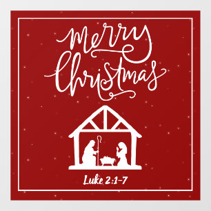 Nativité Joyeux Noël Autocollant pour Fenêtre