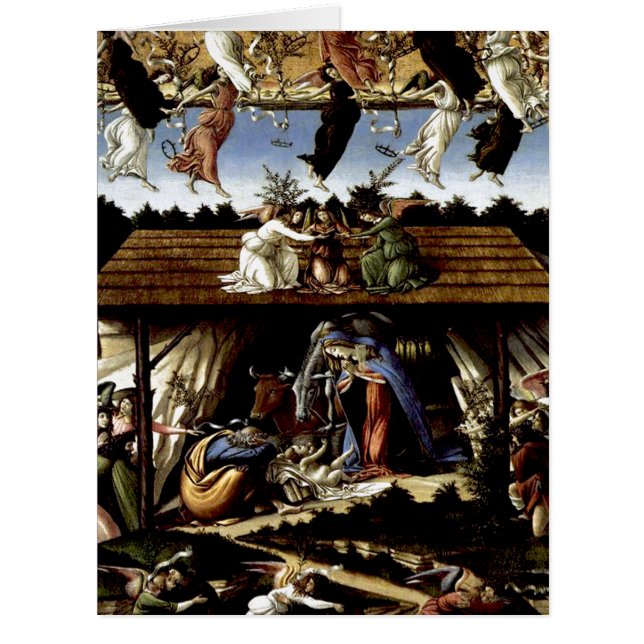 Nativité mystique : Peinture à l'huile de Botticel (Devant)