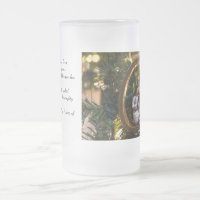 Nativité Ornement Bible Verse Frosted Glass Mug