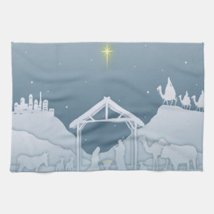 Nativité Scène Cuisine Serviette