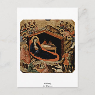 Nativity By Duccio Postkarte