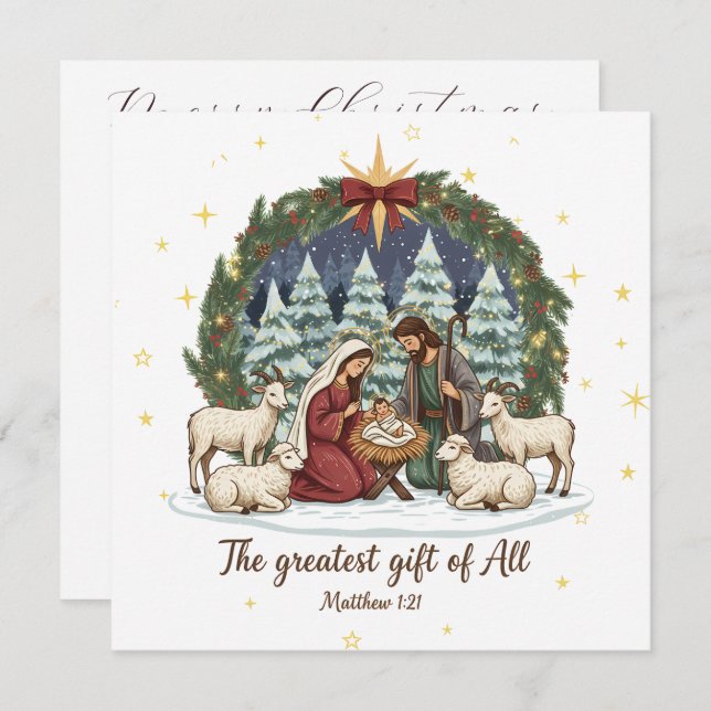 Nativity Christmas Card  (Vorne/Hinten)