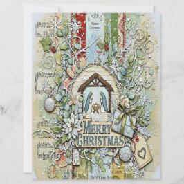 Nativity Christmas craft paper