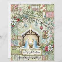 Nativity Christmas craft paper