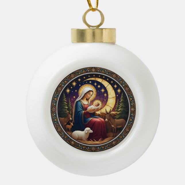 Nativity Christmas Ornament – Double-Sided (Vorderseite)