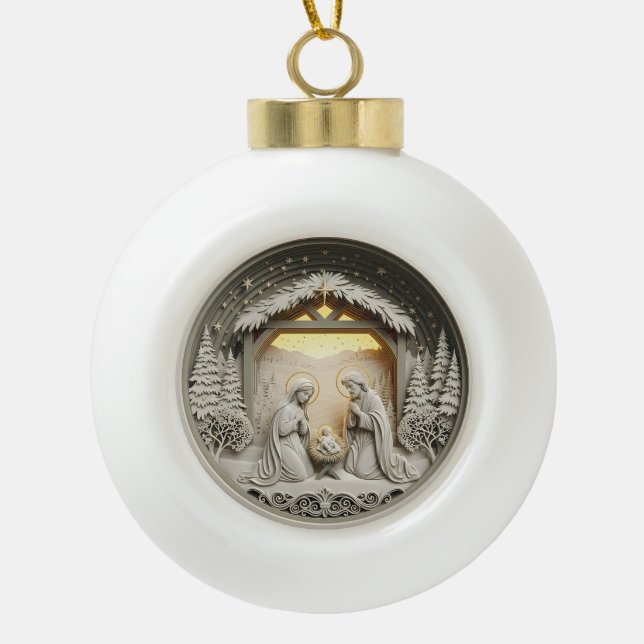 Nativity Christmas Ornament – Holy Family 1 (Vorderseite)