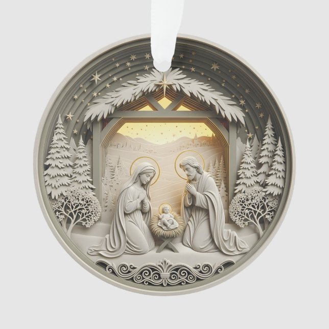 Nativity Christmas Ornament – Holy Family 1 (devant)