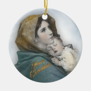Nativity-erste WeihnachtsFotoverzierung Keramikornament