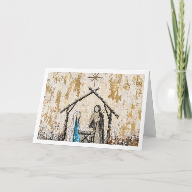 Nativity Faltded Card 12x18 Karte (Vorderseite)