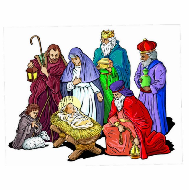 Nativity-Fotoskulptur Freistehende Fotoskulptur (Vorne)