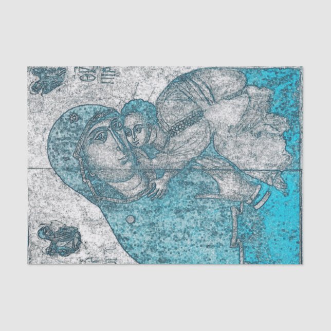 Nativity Gesegnete Jungfrau Mary Baby Jesus Seidenpapier (Vorderseite)