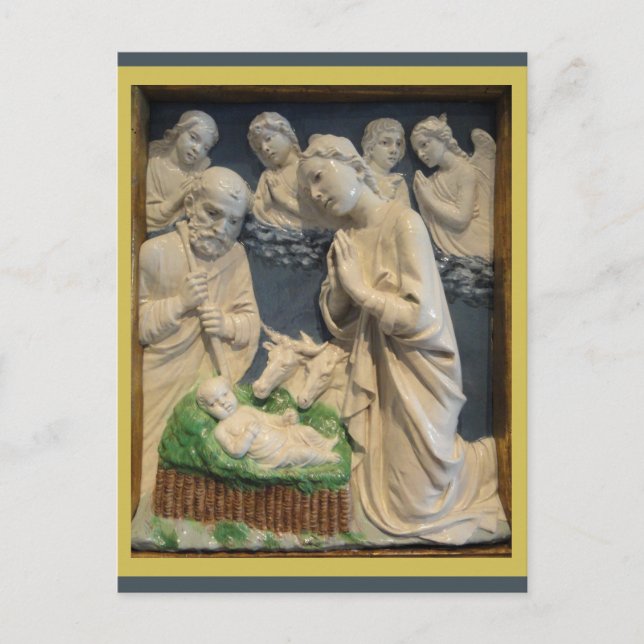NATIVITY Luca Della Robbia Postkarte (Vorderseite)